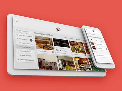 Wecora: Project Dashboard app dashboard interface material design responsive design ui web app