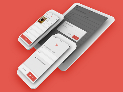 Wecora: Mobile App Assorted Screens app interface material design responsive design ui web app