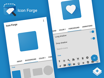 Icon Forge UI android app icon iconography material design web