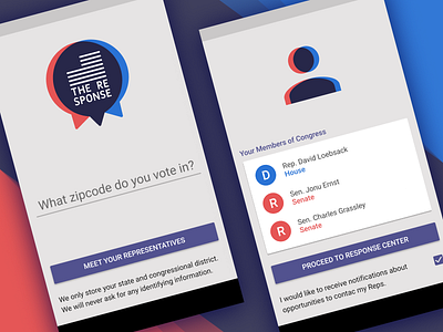 The Response : Interface 01 android material design political politics