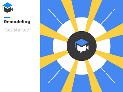 Remodeling: Onboarding Illustration - Get Started! geometric illustration