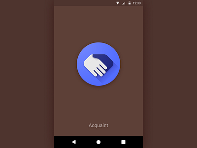 Acquaint App: Splash Screen android app business contact material design mobile networking