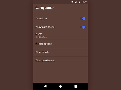 Acquaint App: Configuration android app business contact material design mobile networking