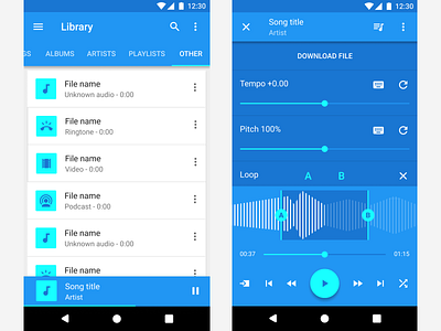 Music Speed Changer 01 android app interface material design ui