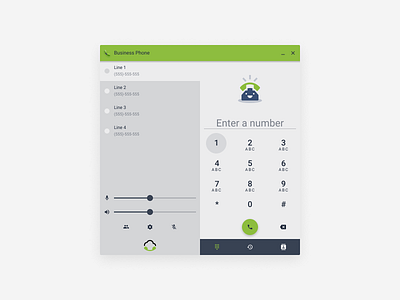 Enterprise Business Phone 01 app interface material design ui