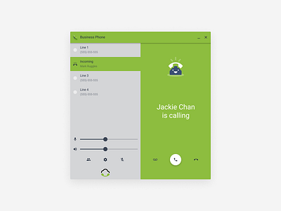 Enterprise Business Phone 02 app conference interface material design ui