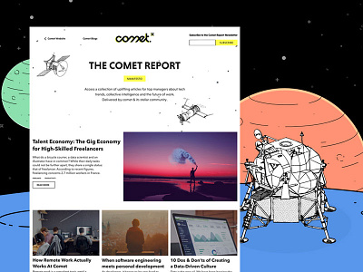 Hello Comet Blog Redesign blog design ui ux