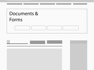Wireframe for Documents Page bootstrap responsive wireframe