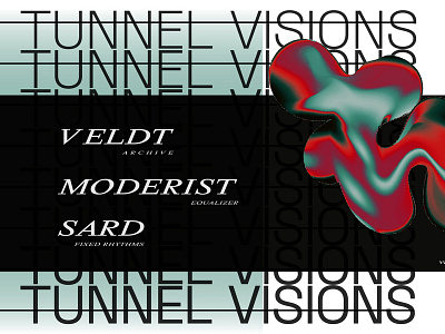 Tunnel Visions Banner banner event branding event poster facebook banner gradient graphics minimal design poster typography