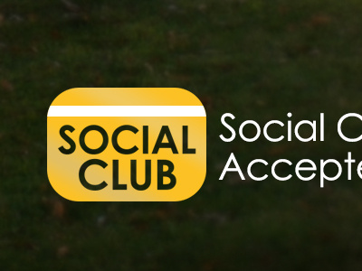 Social Club Icon card icon membership vector