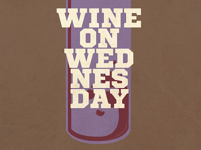 Wine On Wednesday Flyer art logo typography vector