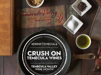 Crush on Temecula Wines Campaign Poster campaign design food logo month poster restaurant temecula wines