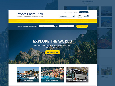 Private Tours Website Re-design adventure booking design excursions explore tours travel ui ux wanderlust web design website