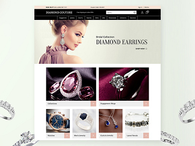 Diamond Jewelry Store ecommerce grids jewelry layout luxury ui ux web design website