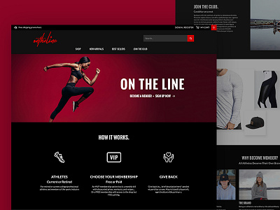 Sports Clothing Line Store clothing ecommerce exclusive layout sports sports website store ui web design