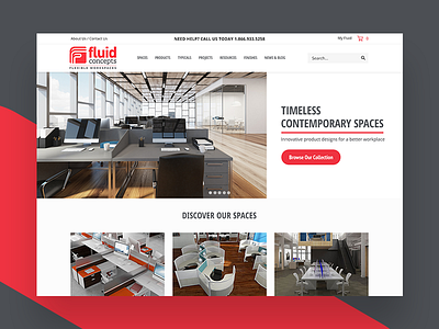 Fluid Concepts contemporary design ecommerce layout ui visual volusion web design website workspaces