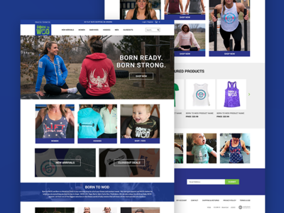 Crossfit Clothing Line design ecommerce ui web design website