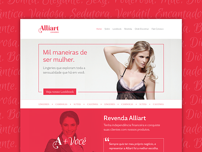Alliart Website branding elegant lingerie sexy ui daily ui design user interface web woman