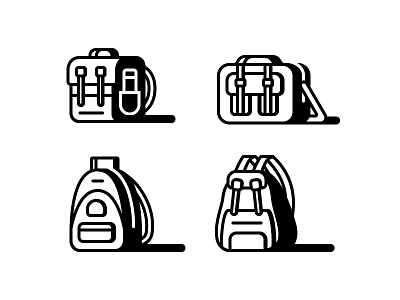 line icon of bags icon