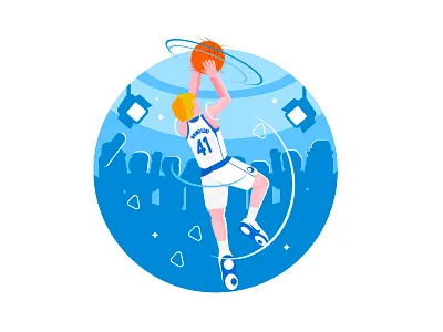 Basketball Player Nowitzki illustration