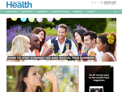 CommunityHealthMagazine.com art direction health magazine health website redesign