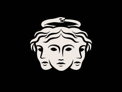 Ego ancient greek art branding design goddess greek god illustration logo ouroboros
