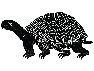 Tortoise carving illustration linocut linoprint printmaking texture tortoise