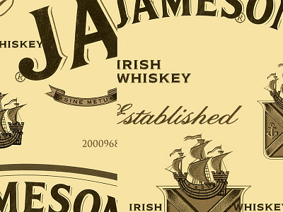 Jameson branding design dissect jameson label logo whiskey3