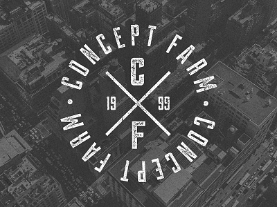 Concept Farm Logo advertising badge branding design iron logo vintage