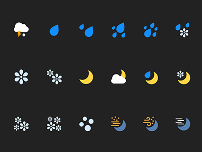 Weather icons