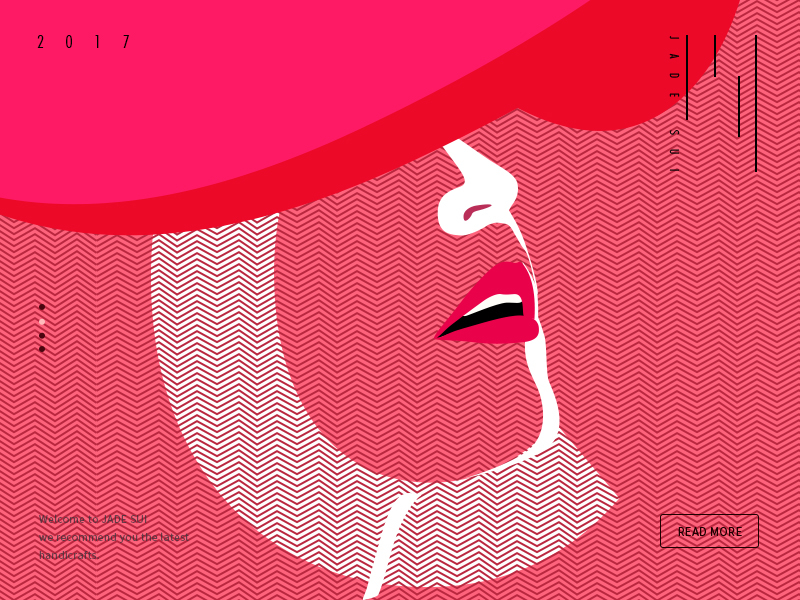 Sexy lips color flat illustration popular red ui web