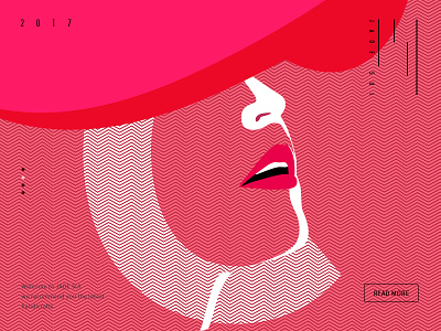 Sexy lips color flat illustration popular red ui web