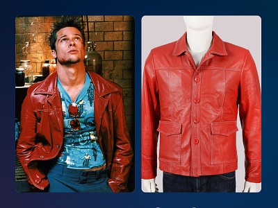 Brad Pitt Fight Club Leather Jacket