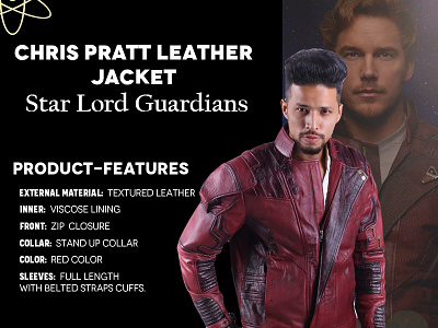 Chris Pratt Star Lord Guardians Of The Galaxy 2 Leather Jacket
