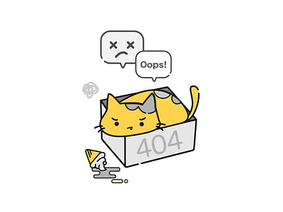 404 web page design 404 cat design oops ui web