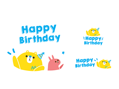 kindergarten birthday stickers design