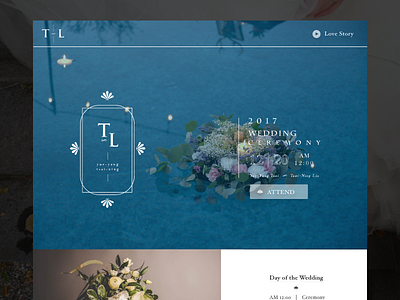 Wedding Ceremony Web Page blue ceremony design love ui web wedding