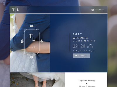 wedding ceremony web design design layout ui web wedding
