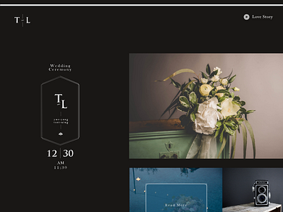 wedding ceremony web design black clean design layout ui web