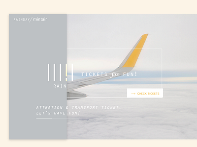 Tickets graphic langing page travel web ＃ui