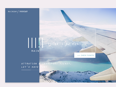 Tickets air blue graphic layout ui web