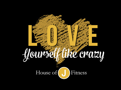 Love yourself like crazy - Marketing logo For Fitness industry branding design graphic logo