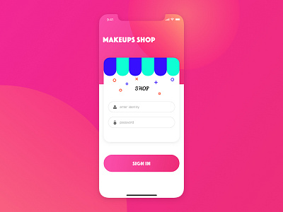 Makeups Shop sign in e commerce makeup signin ui