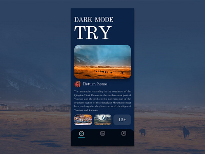 Dark mode try app ui vision