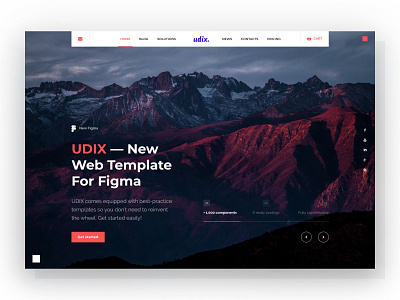 udix — Figma Web UI Kit for Landings adaptive creative dark figma free freebie illustration landing marketing template theme themeforest udix ui ui kit ui8 ux web white