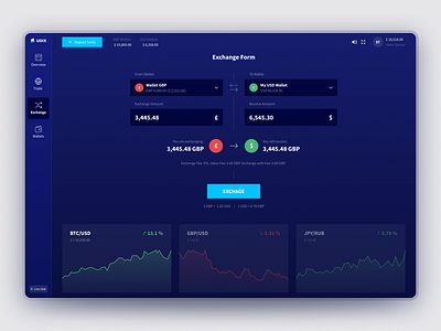 Exchange Screen for Trading