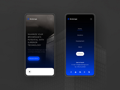 Mobile Screens for Trading Solutions app blue cfd crypto dark design finance forex free freebie home kit menu mobile trading udix ui ui kit ux web