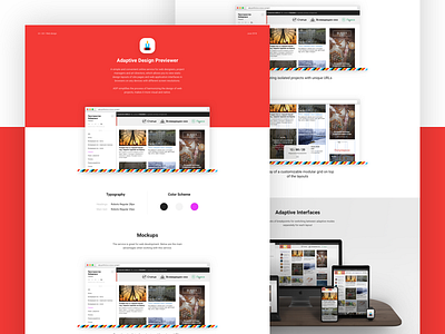 Adaptive Design Previewer adaptive adp dashboard design mockups red ui ux web