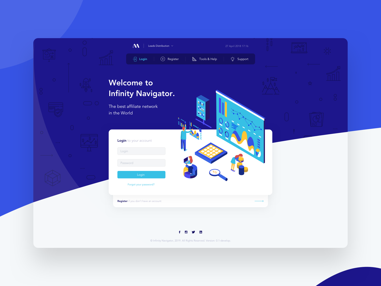 Affiliate Network Login Page By Nikolay K On Dribbble