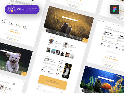 🐱 Whiskers — Web Template About Pets for Figma